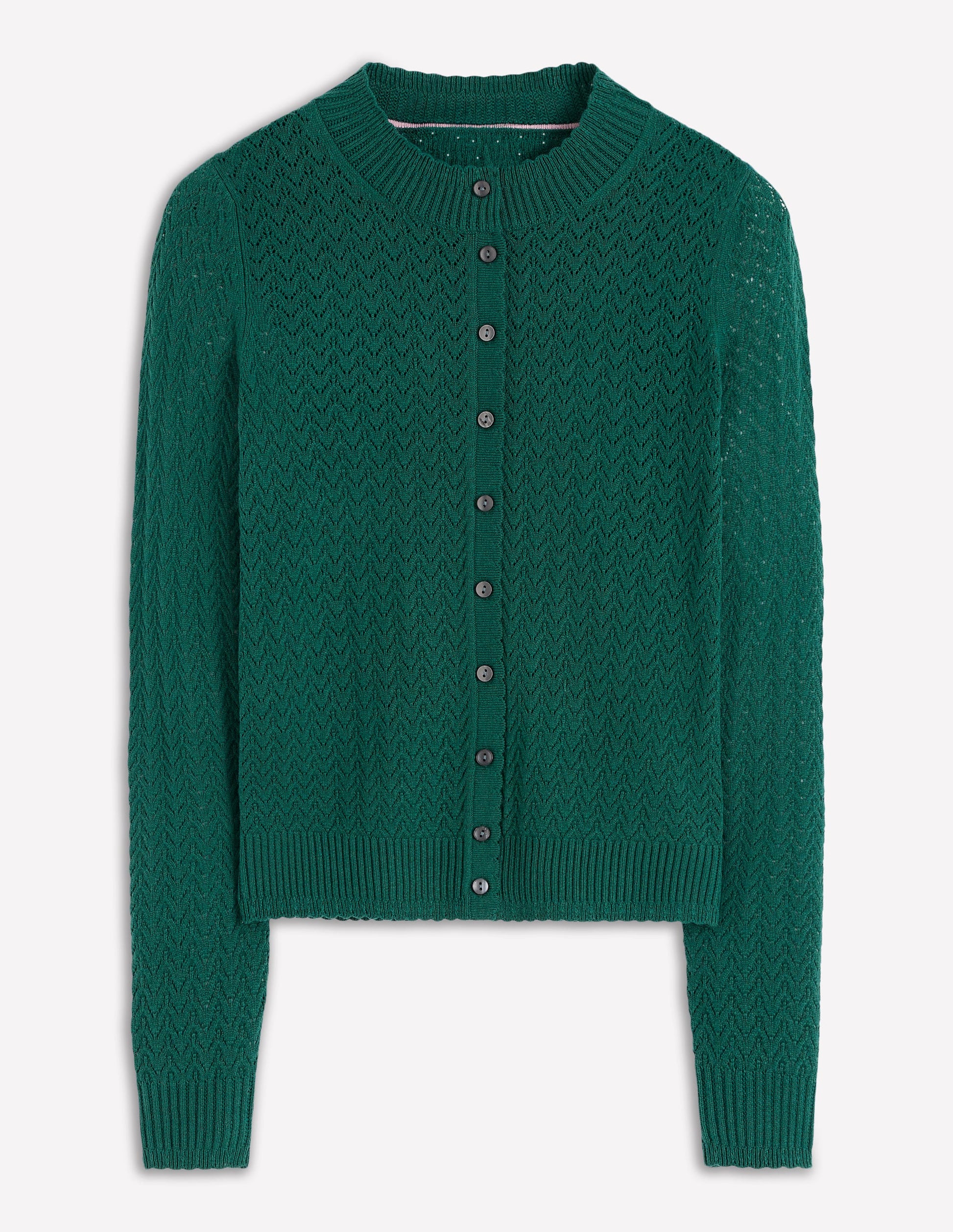 Diane Pointelle Cardigan-Drake Green-5