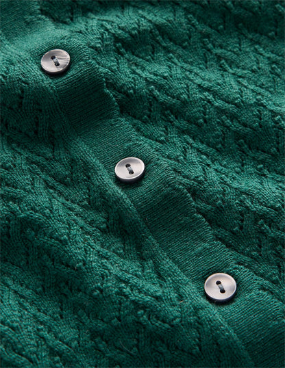 Diane Pointelle Cardigan-Drake Green-6