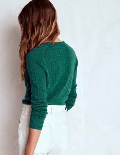 Diane Pointelle Cardigan-Drake Green-3