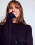 Diane Pointelle Cardigan-Navy