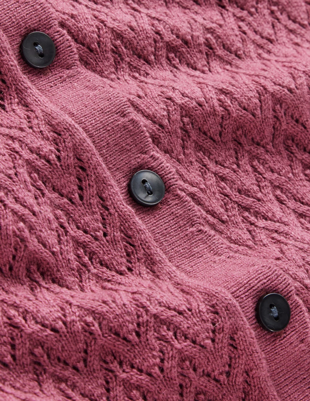 Diane Pointelle Cardigan-Pink Heather