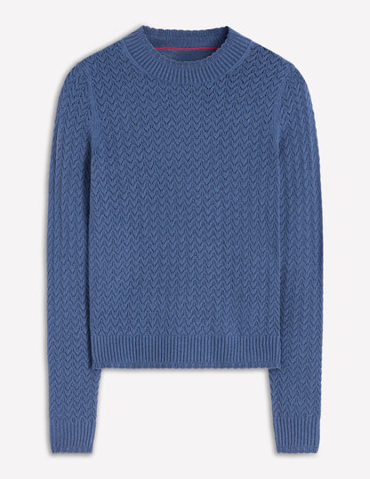 Diane Pointelle Jumper-Denim Blue-5