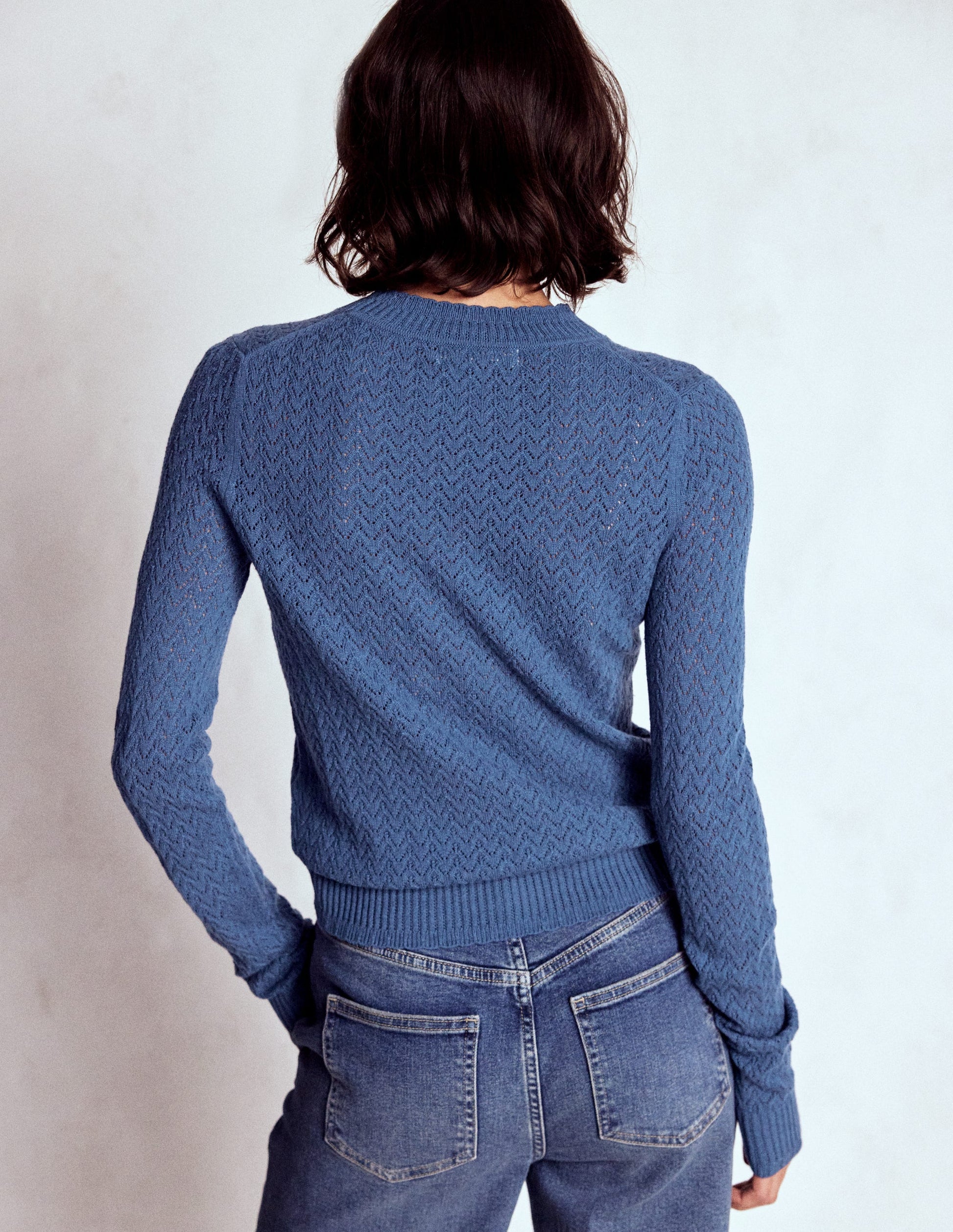 Diane Pointelle Jumper-Denim Blue-3