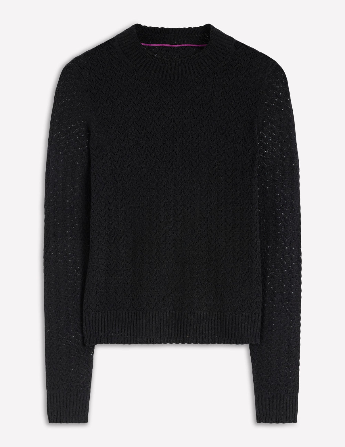 Diane Pointelle Jumper-Black - Image 5