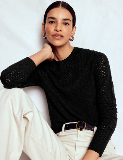 Diane Pointelle Jumper-Black-1