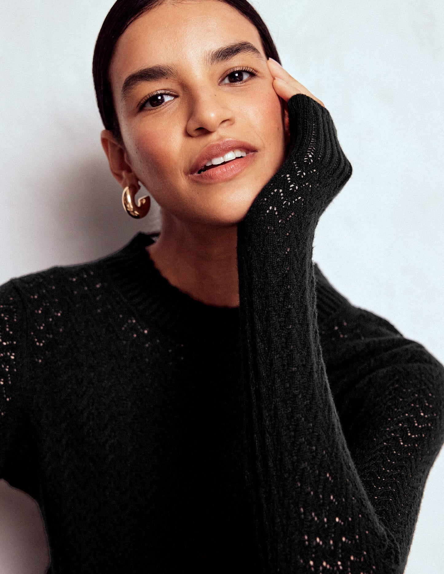 Diane Pointelle Jumper-Black