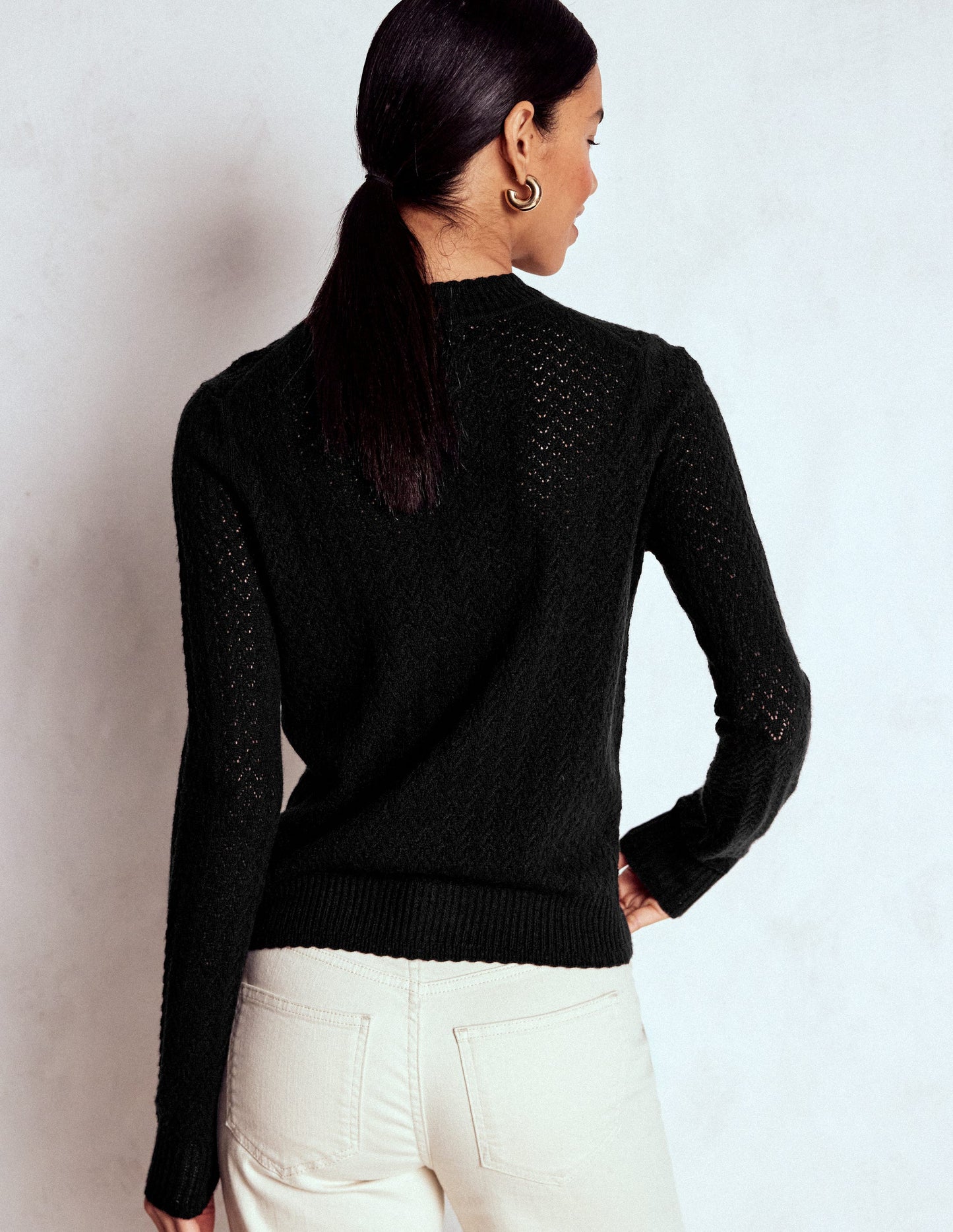 Diane Pointelle Jumper-Black