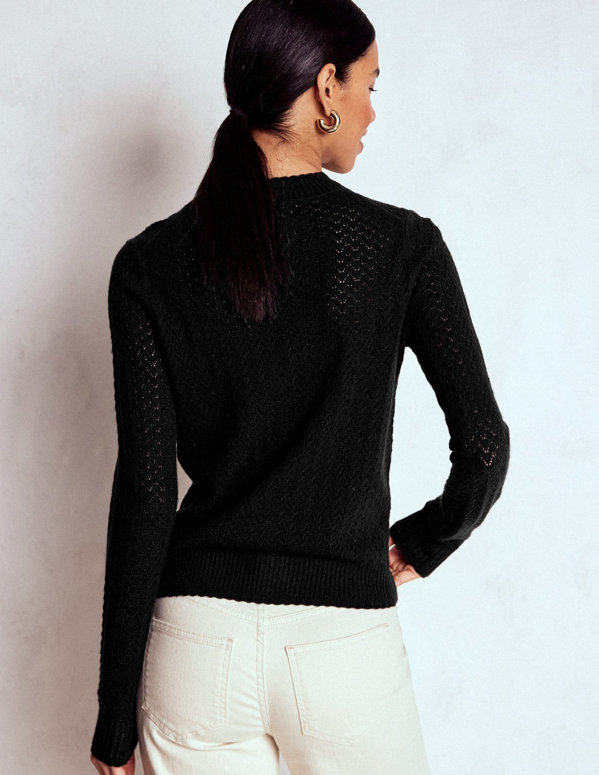 Diane Pointelle Jumper-Black-3
