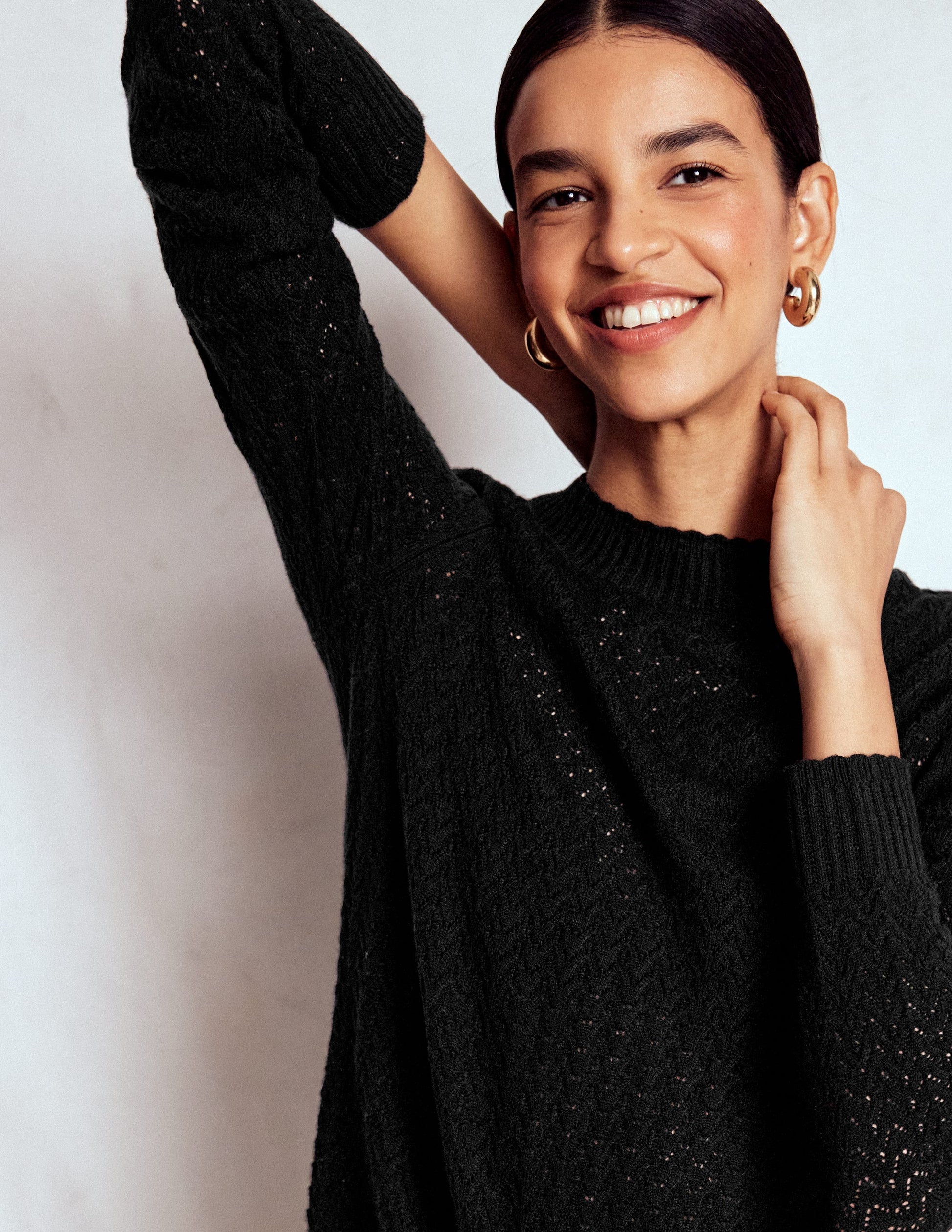 Diane Pointelle Jumper-Black-4