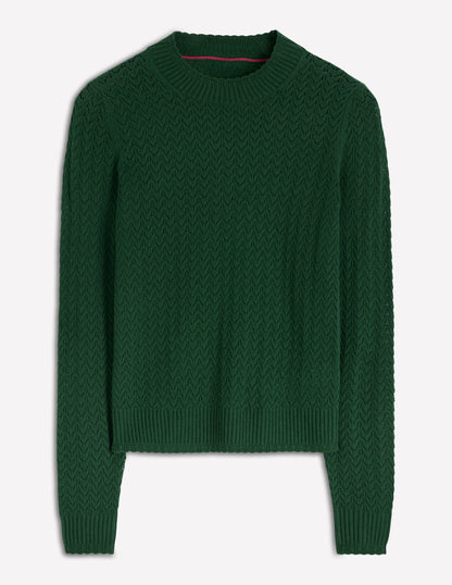 Diane Pointelle Jumper-Hunter Green-6