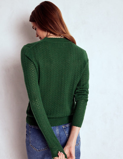 Diane Pointelle Jumper-Hunter Green-3