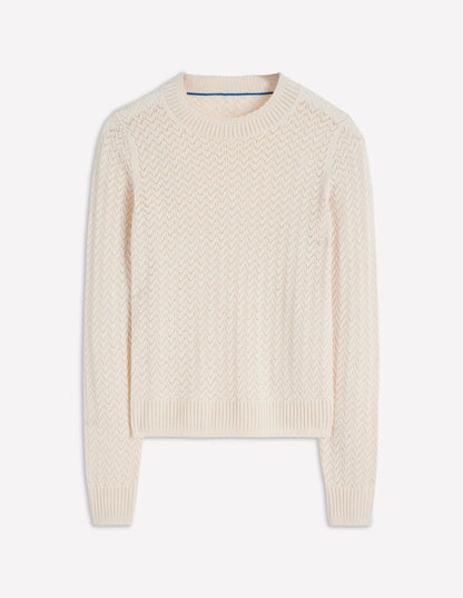 Diane Pointelle Jumper-Warm Ivory-5