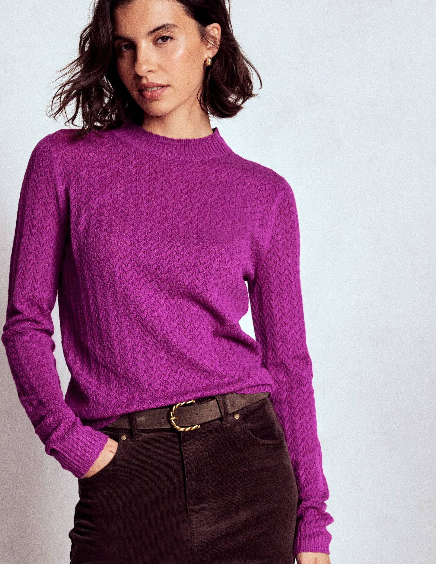 Diane Pointelle Jumper-Regal Purple