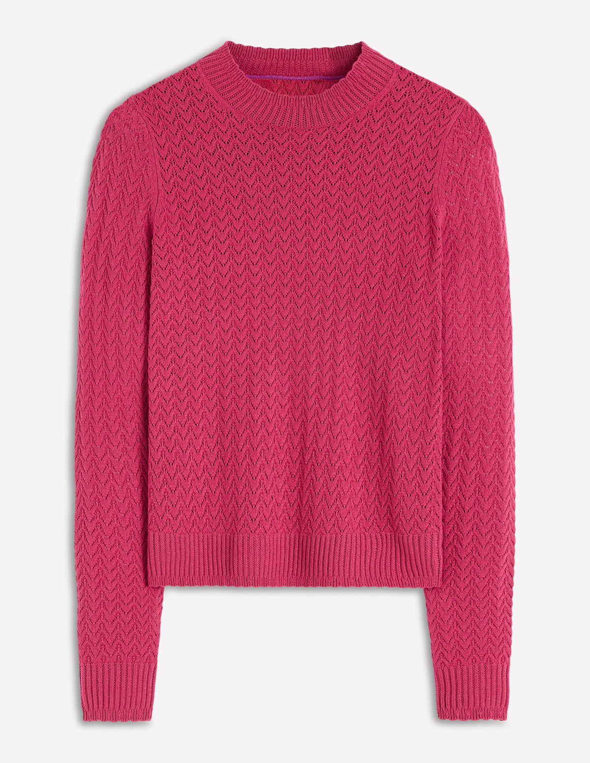 Diane Pointelle Jumper-Bright Cherry - Image 5