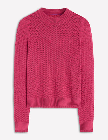 Diane Pointelle Jumper-Bright Cherry-5