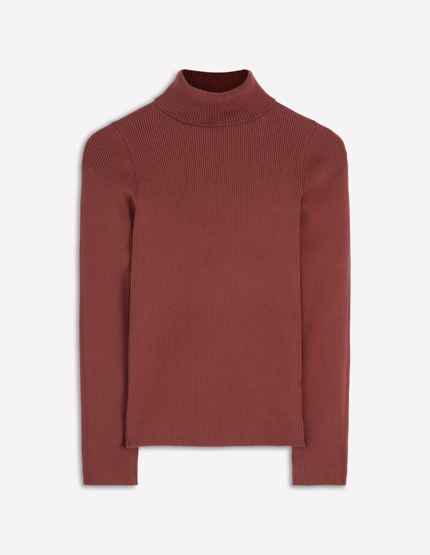 Emilia Cotton Roll Neck Jumper-Hot Chocolate Brown