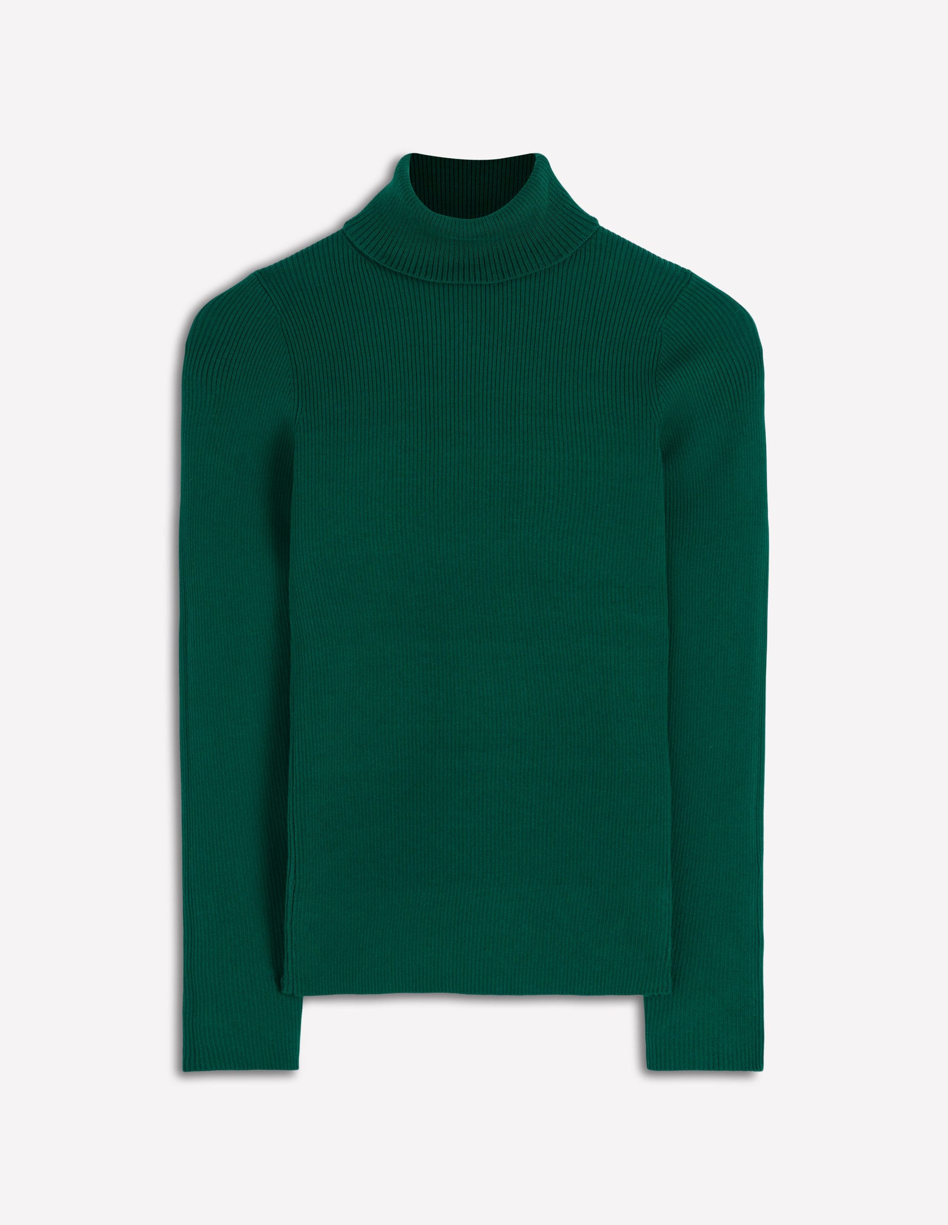 Emilia Cotton Roll Neck Jumper-Emerald Night-5