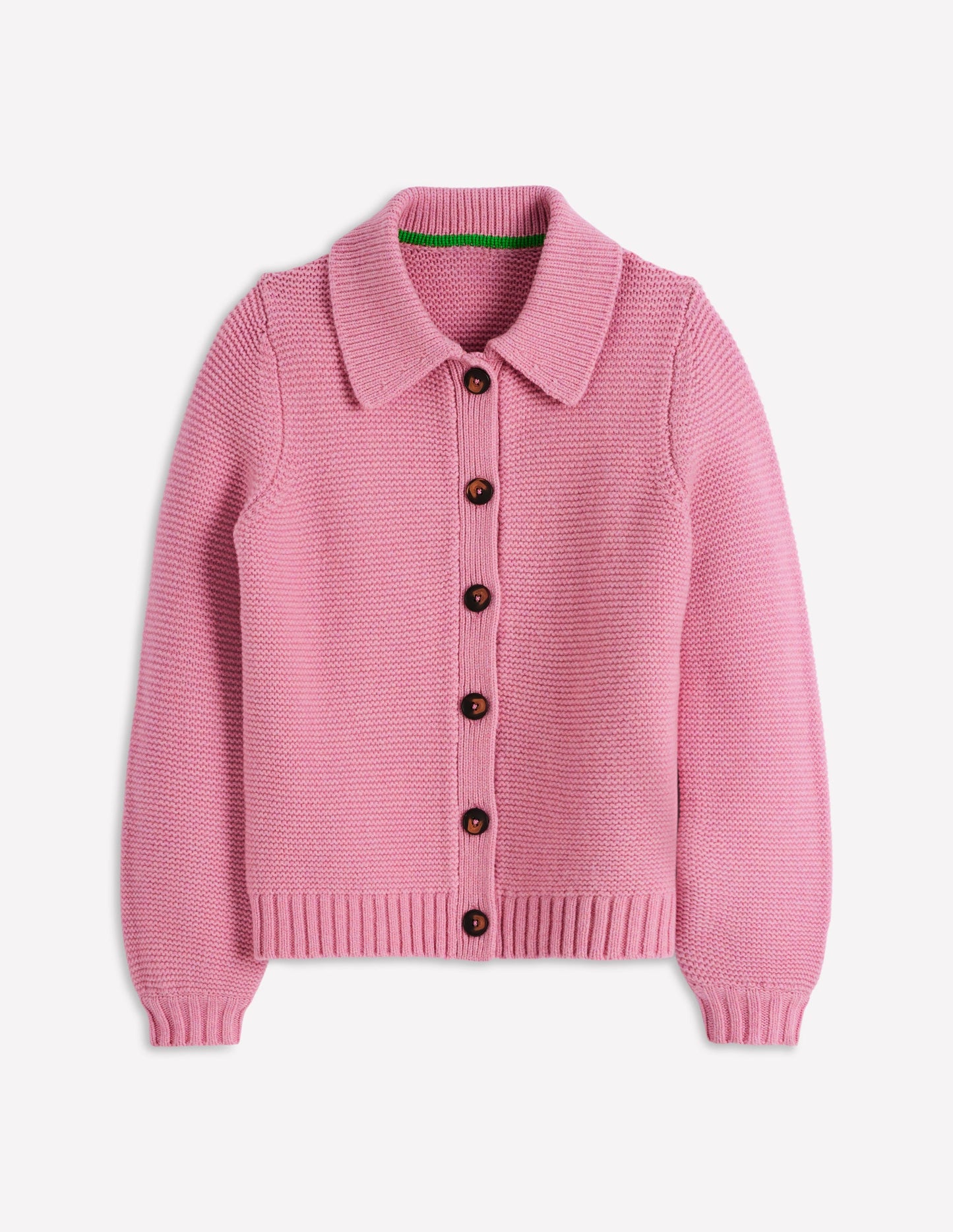 Chunky Collar Knitted Jacket-Blush Pink
