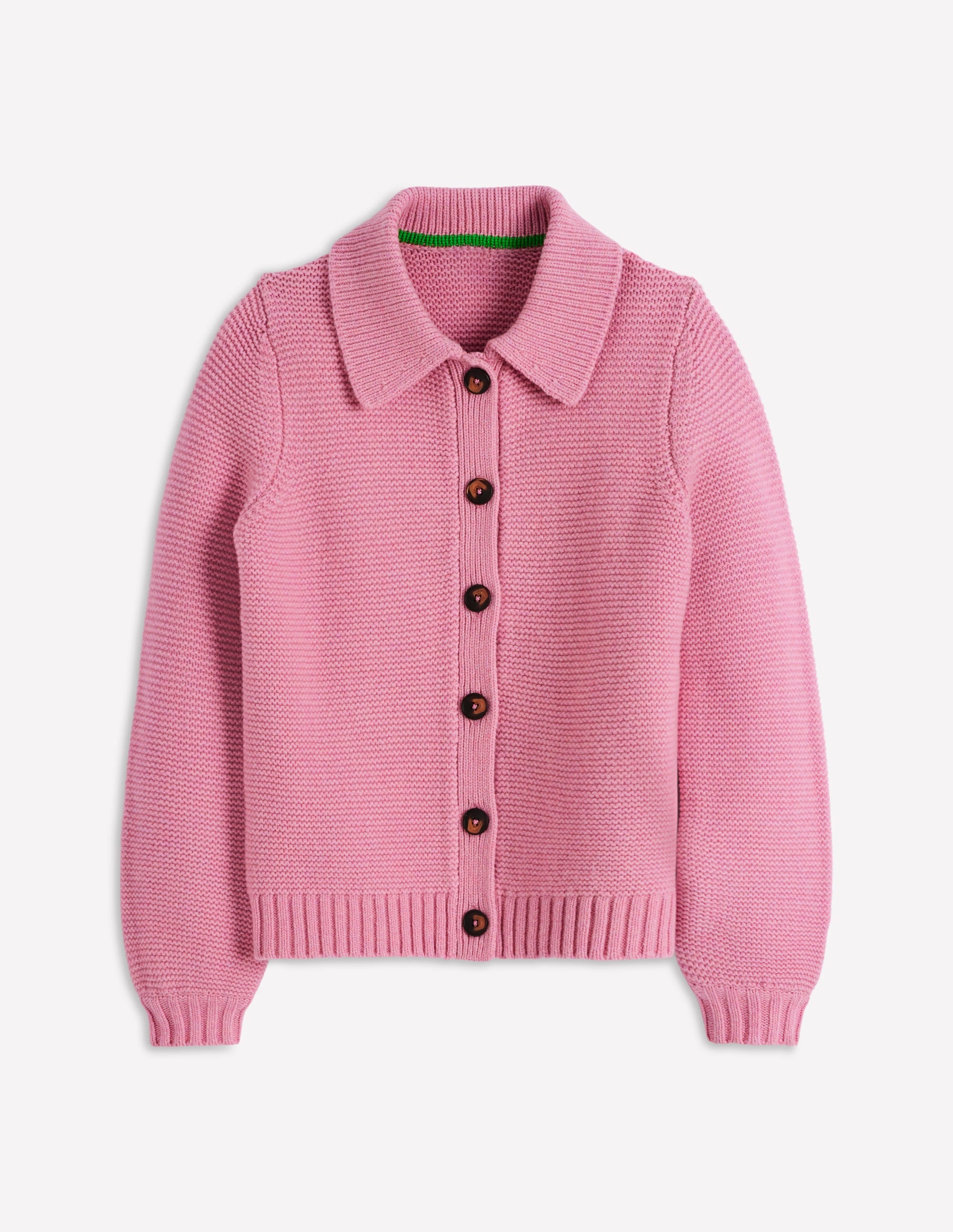 Chunky Collar Knitted Jacket-Blush Pink - Image 6