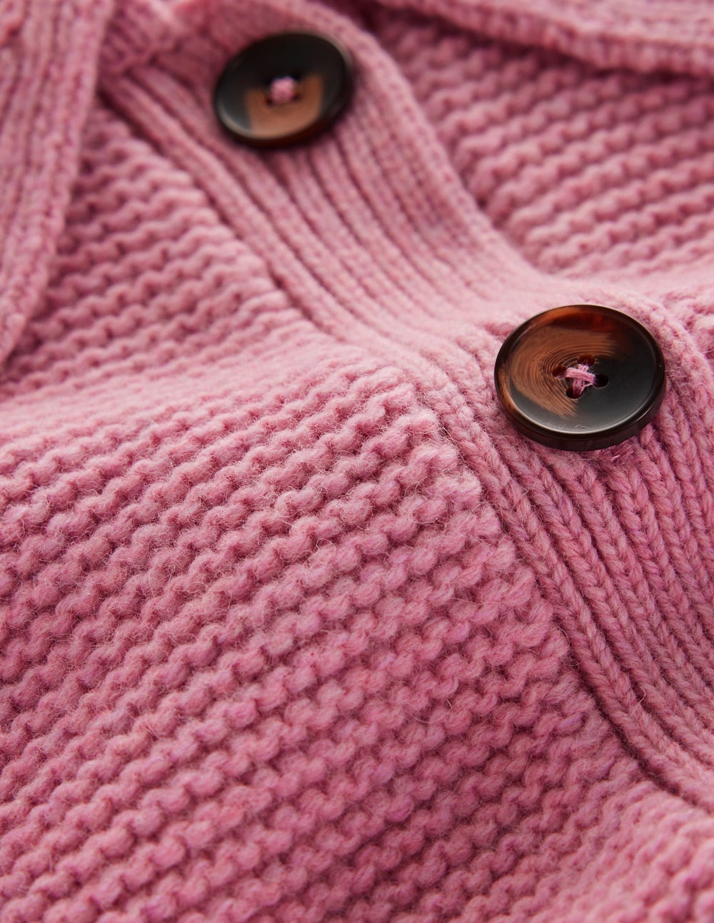 Chunky Collar Knitted Jacket-Blush Pink - Image 7