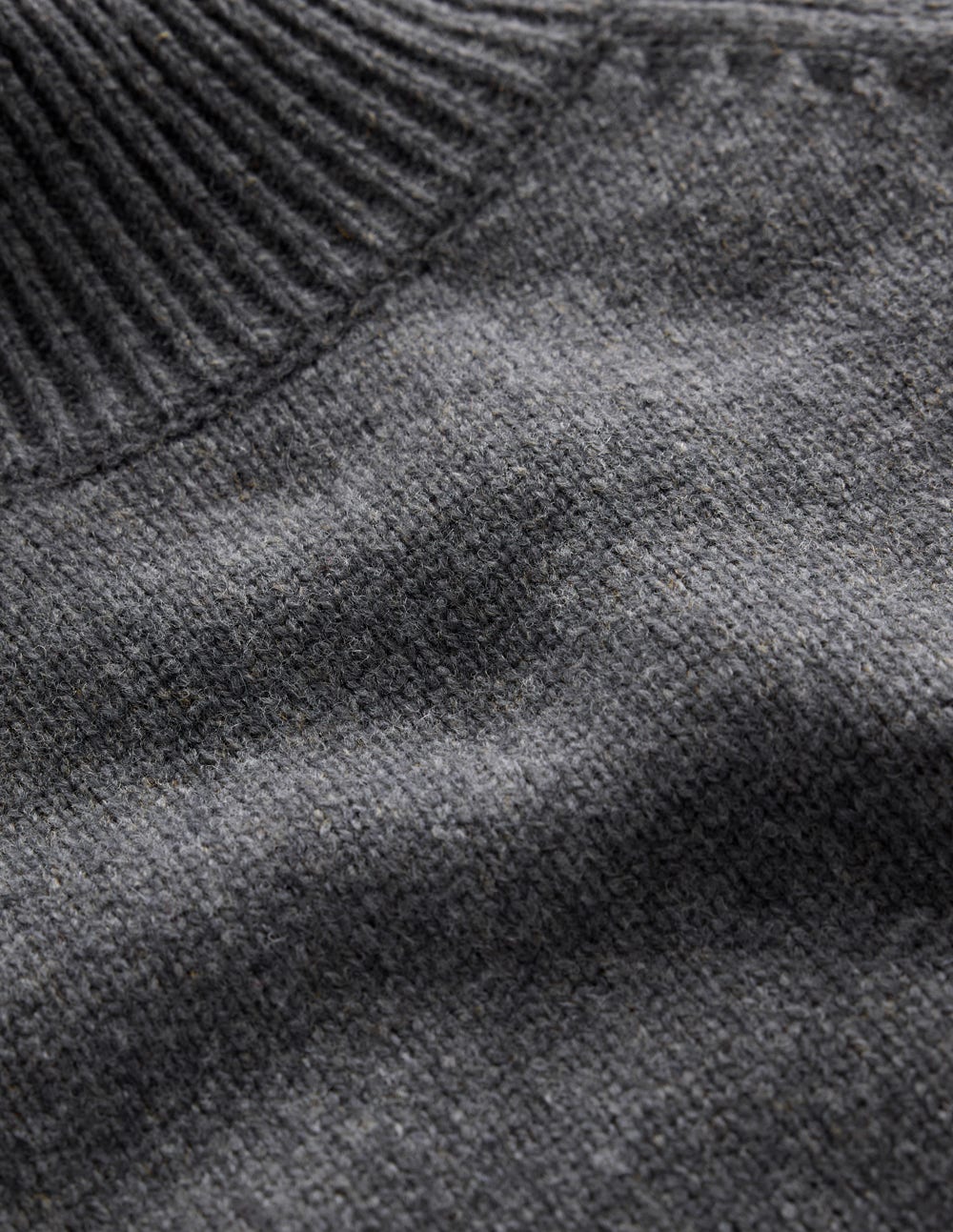 Marion Merino High Neck Jumper-Charcoal Melange-6