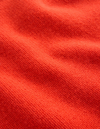 Marion Merino High Neck Jumper-Gladioli Orange-8