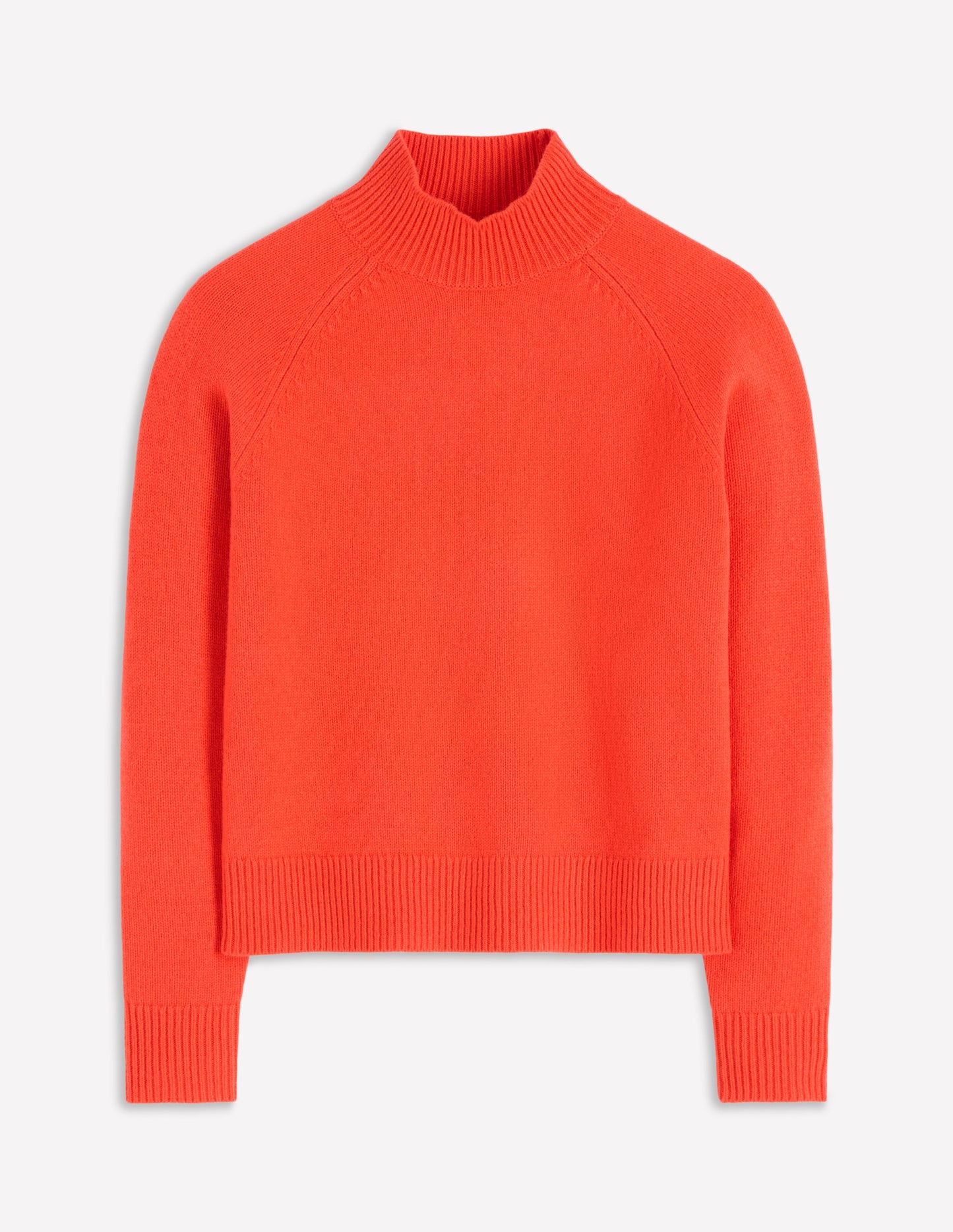 Marion Merino High Neck Jumper-Gladioli Orange