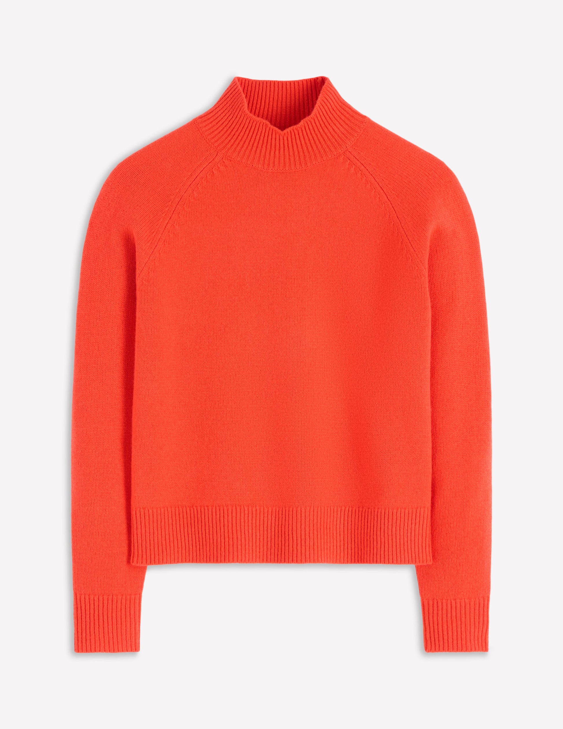 Marion Merino High Neck Jumper-Gladioli Orange-7