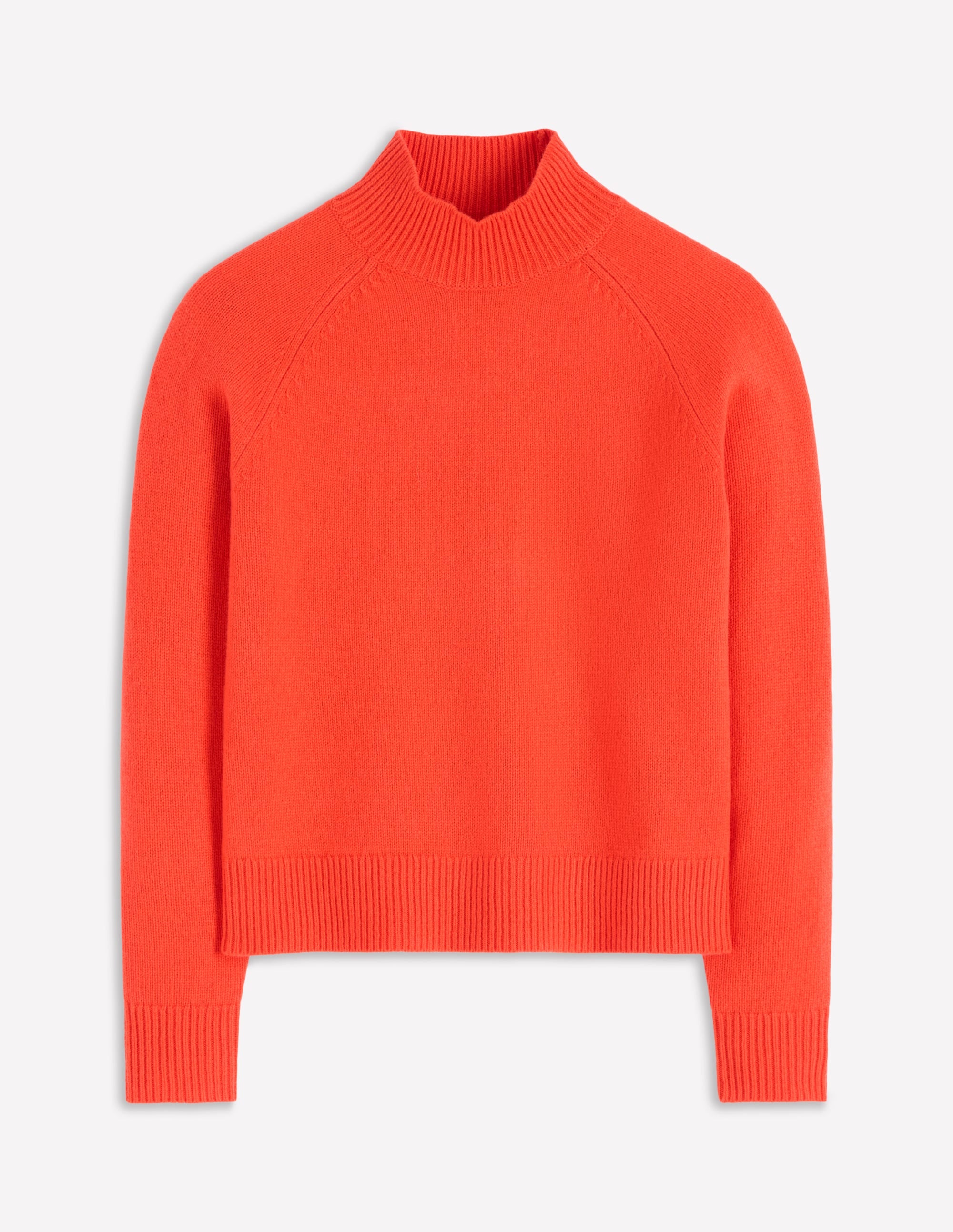 Marion Merino High Neck Jumper-Gladioli Orange - Image 8