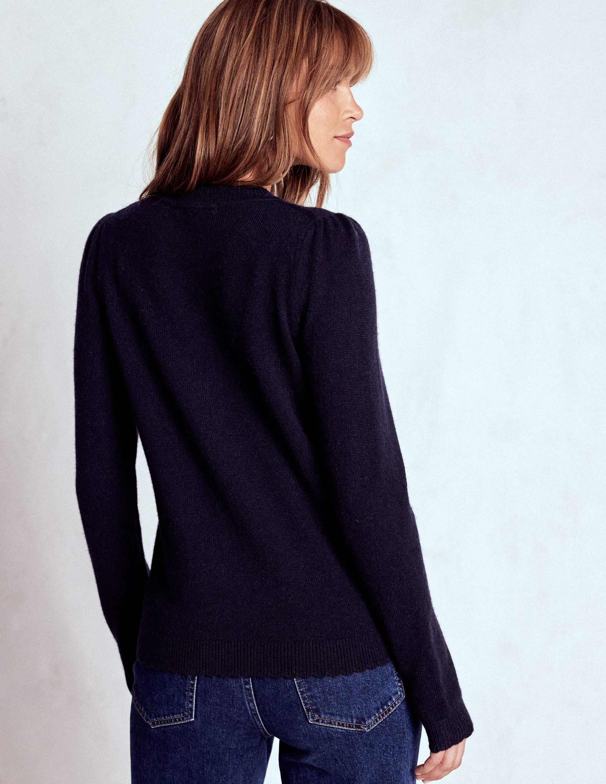 Elizabeth Embellished Cardigan-Navy, Floral Embellishment-3