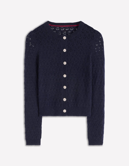 Jewel Button Cardigan-Navy-5