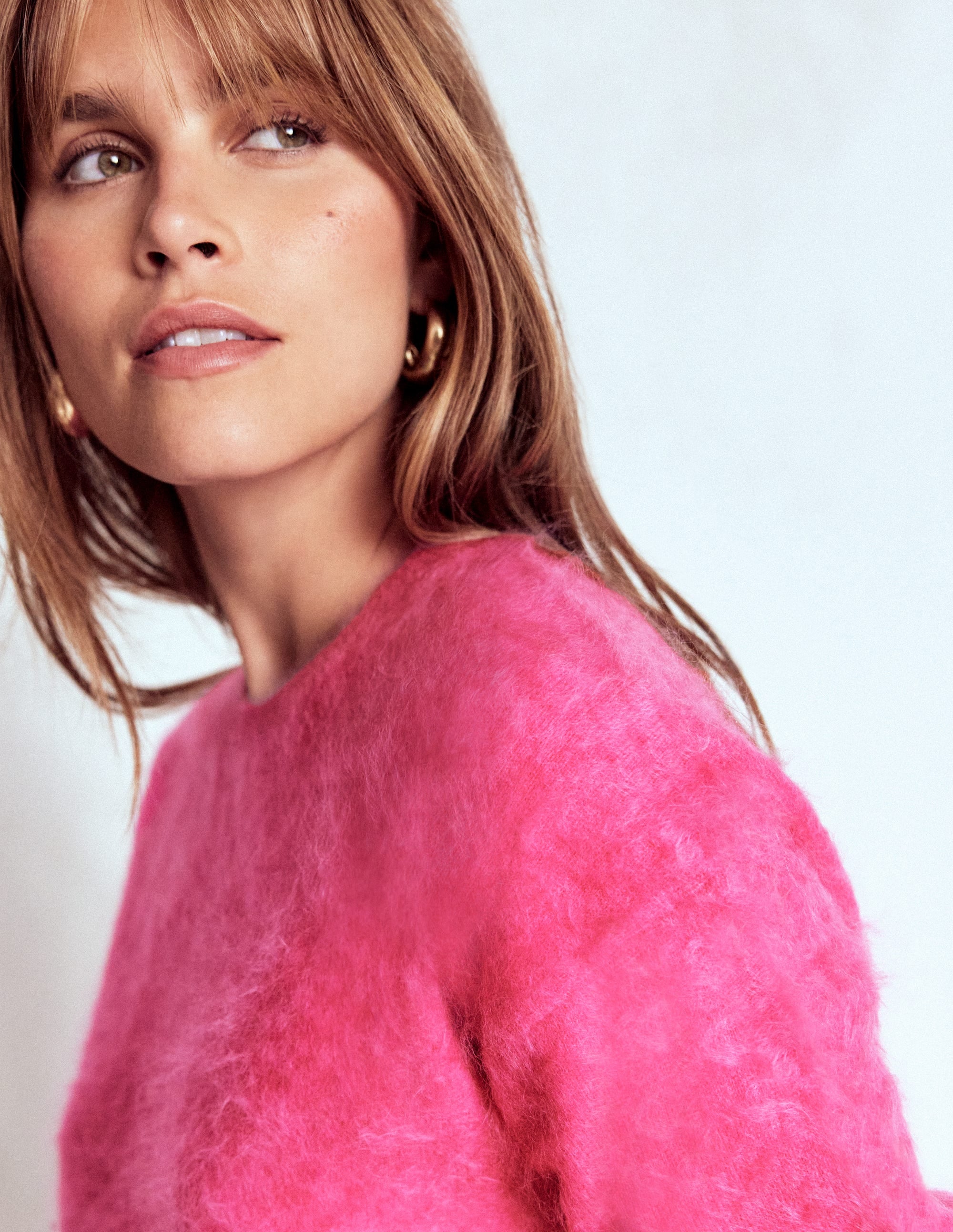 Kat Brushed Cashmere Jumper-Pink Peony - Image 2
