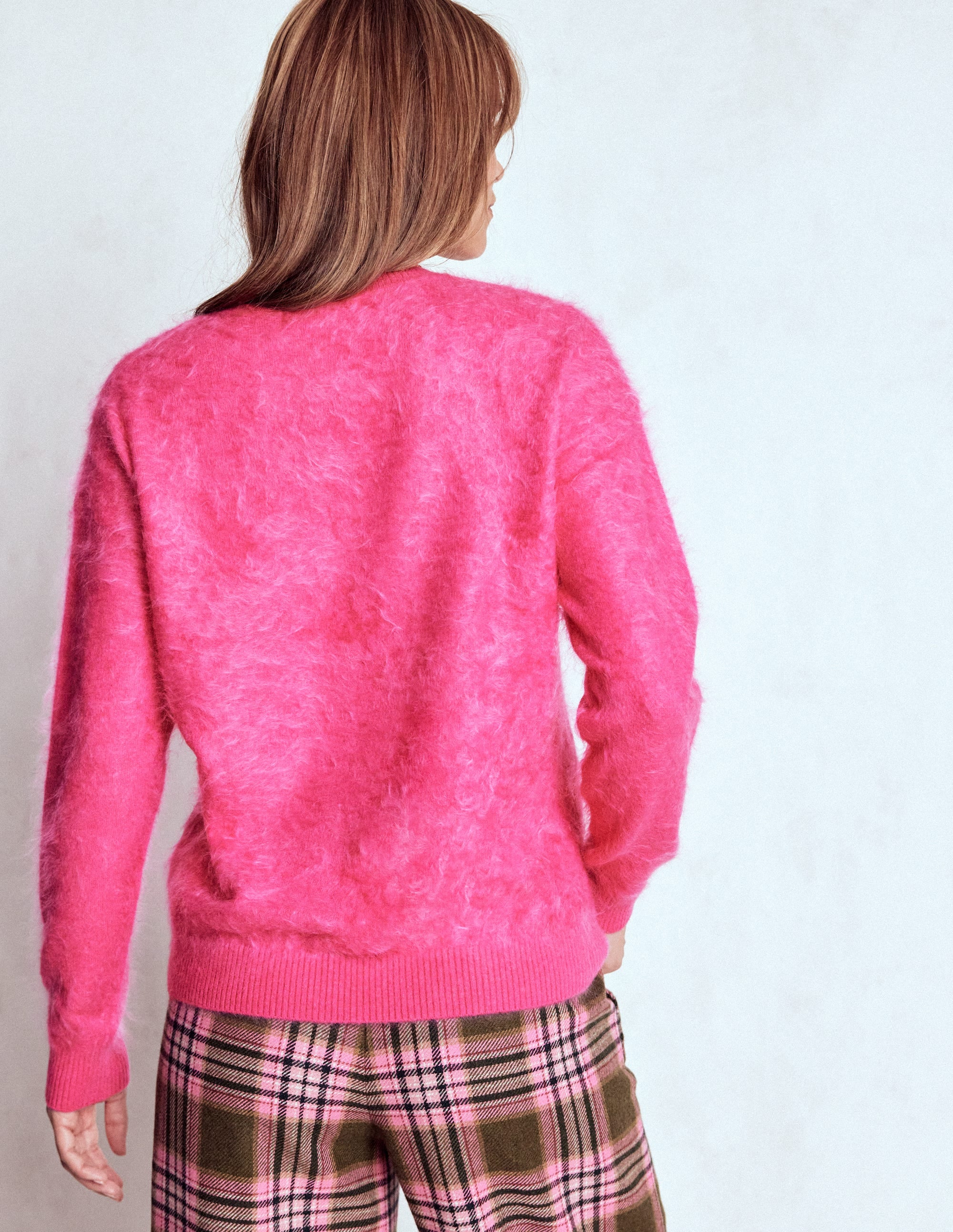 Kat Brushed Cashmere Jumper-Pink Peony - Image 3