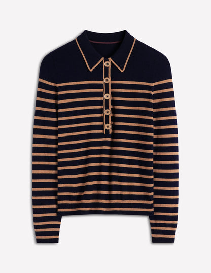 Liz Henley Jumper-Navy / Camel-6