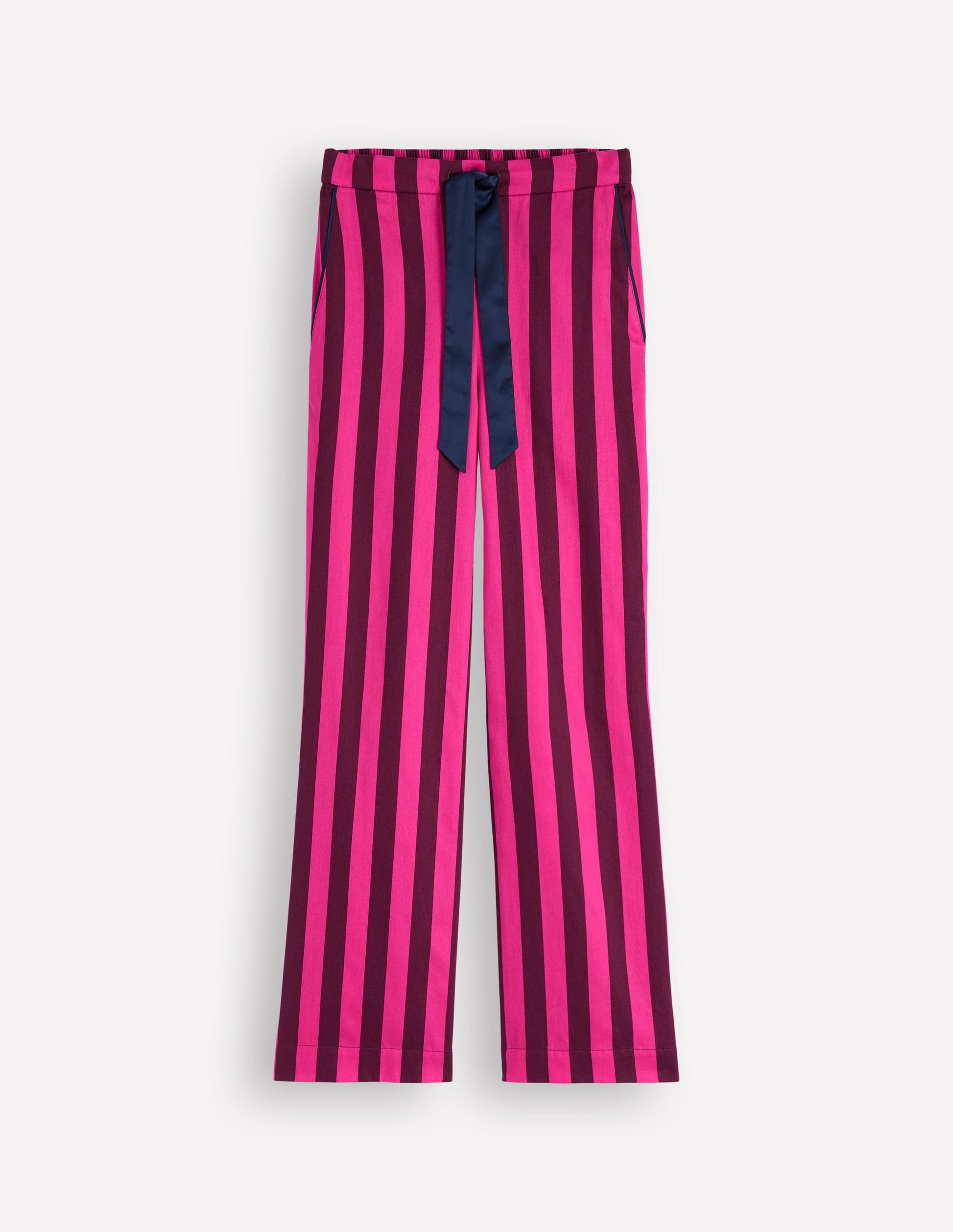 Cotton Pyjama Trousers-Pink Stripe-7