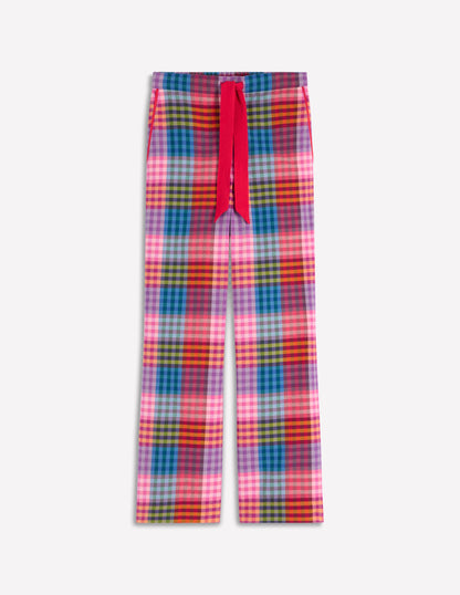Brushed Cotton Pyjama Trousers-Rainbow Blanket Multigingham-6