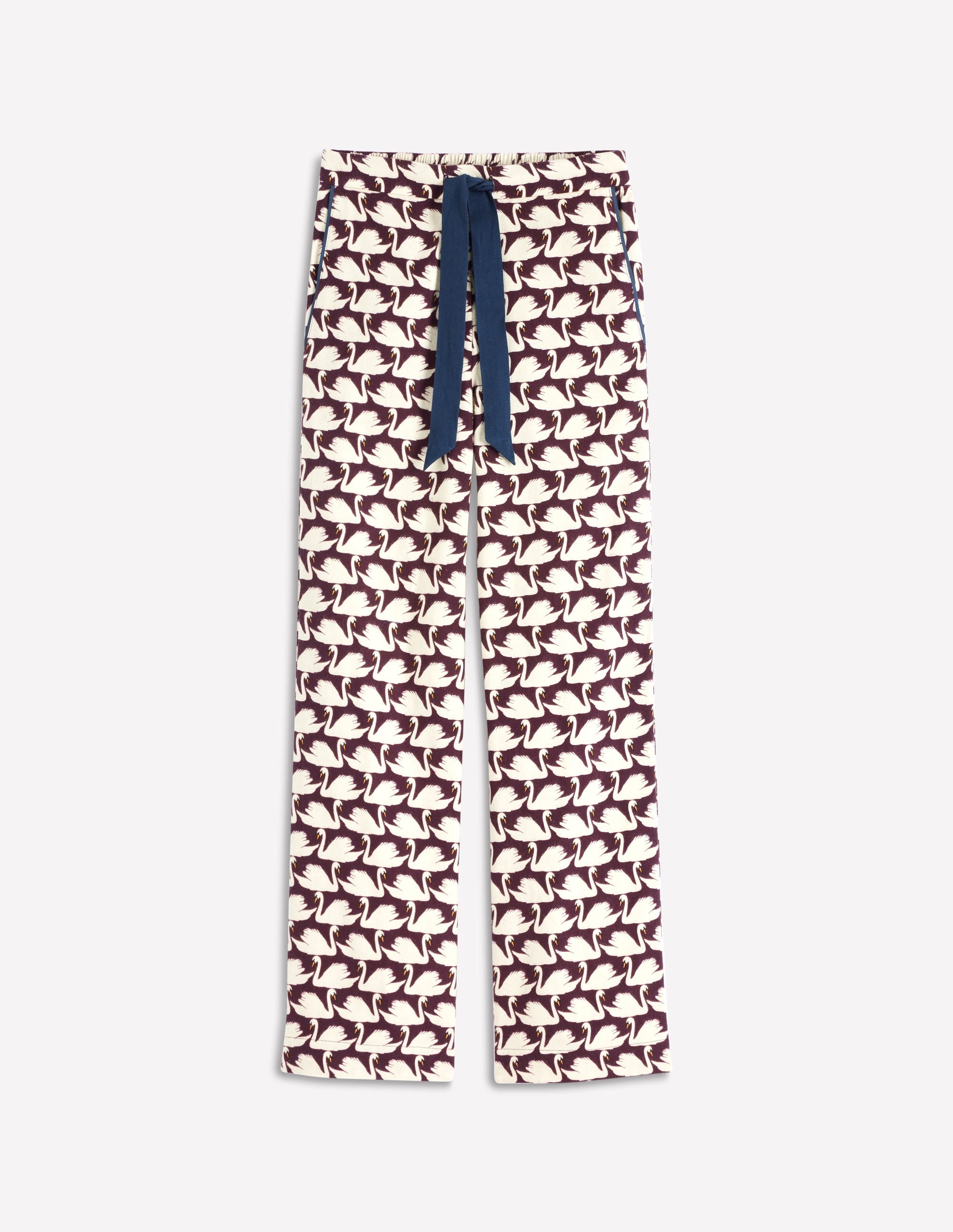 Brushed Cotton Pyjama Trousers-Winetasting, Geo Swan - Image 6