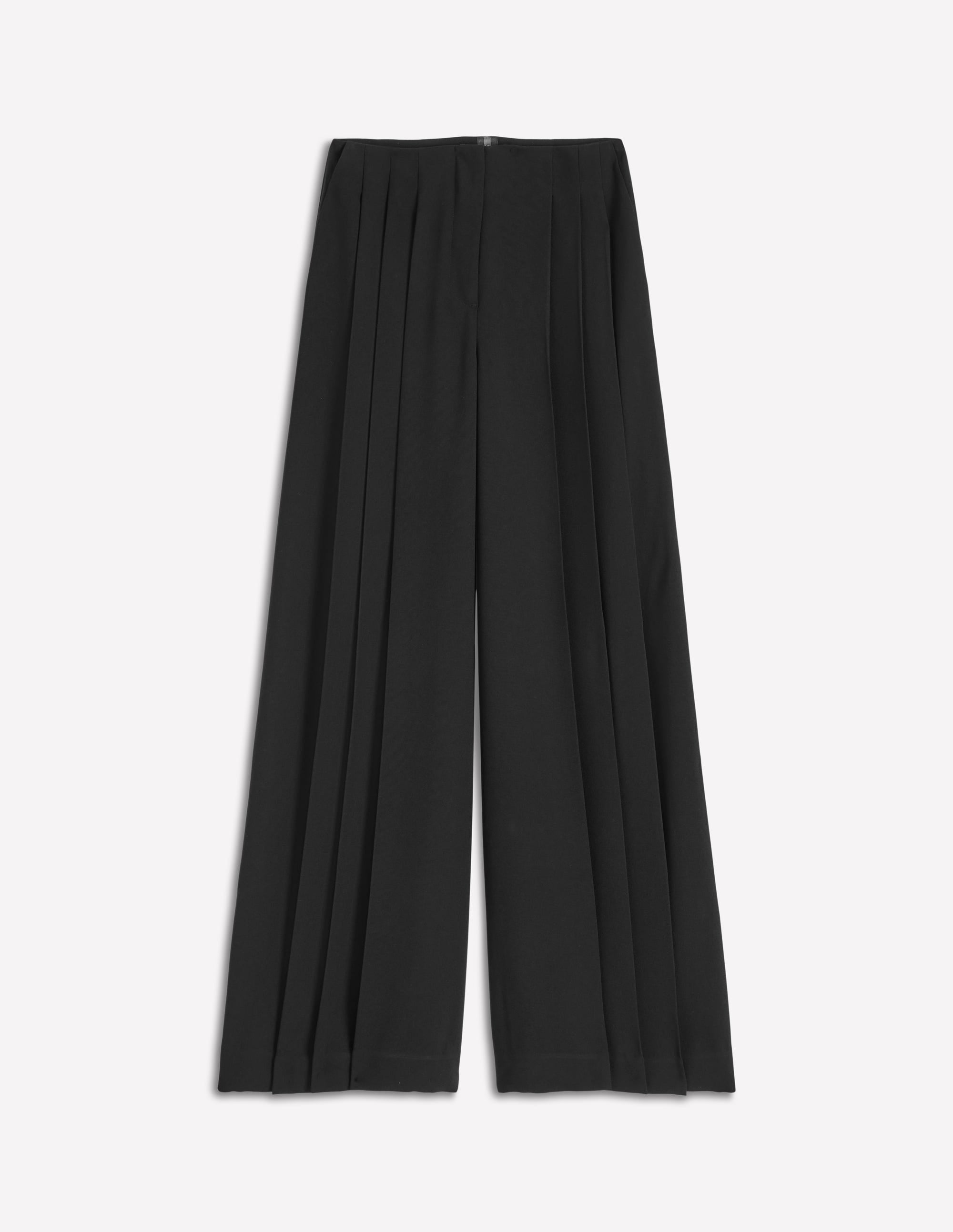 Regent Wide Leg Trousers-Black - Image 6