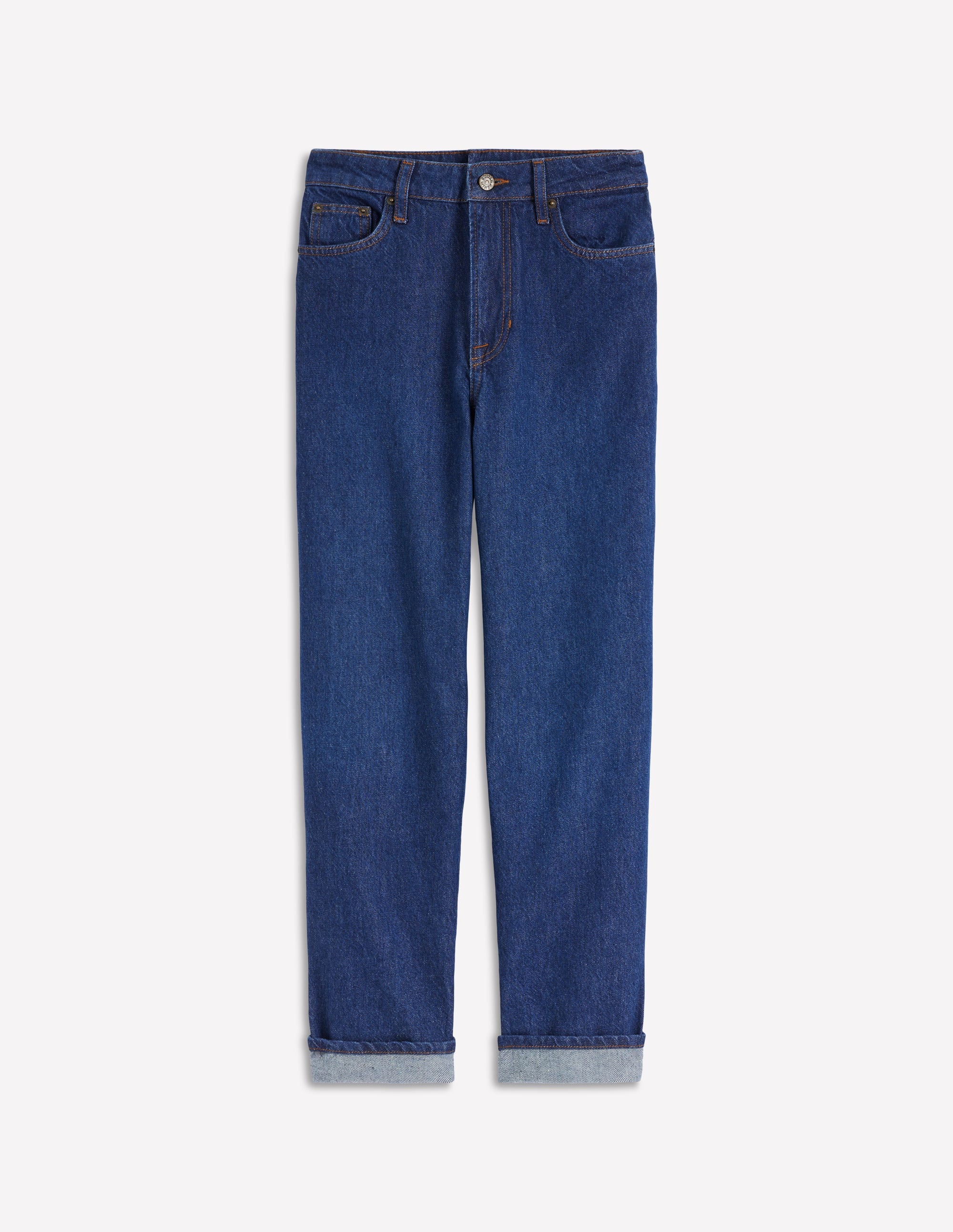 Mid Rise Relaxed Jeans-Indigo - Image 6