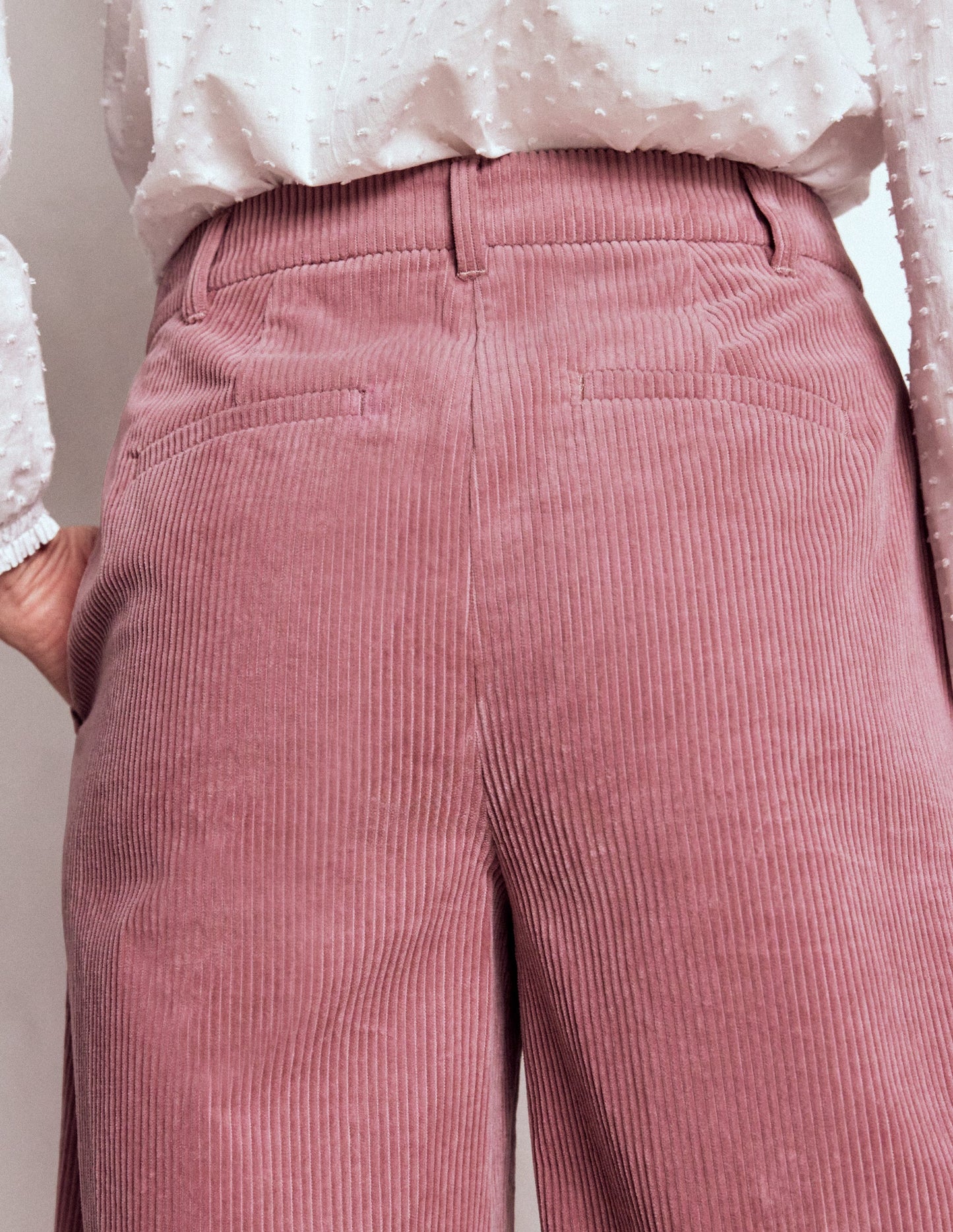 Belgravia Cord Trousers-Blushing Rose
