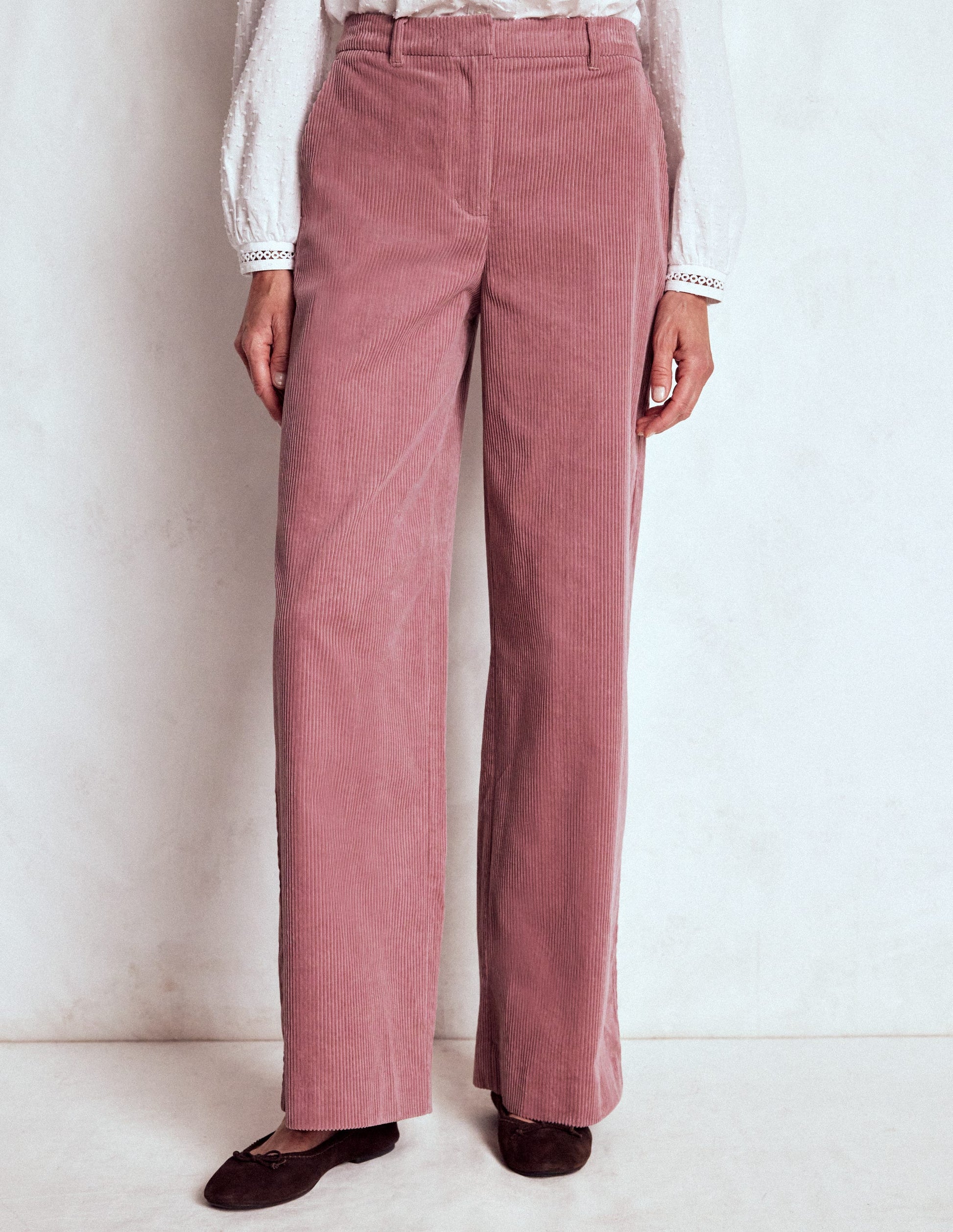 Belgravia Cord Trousers-Blushing Rose-4