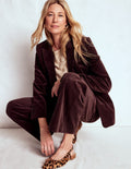Belgravia Chunky Cord Trousers-Deep Aubergine
