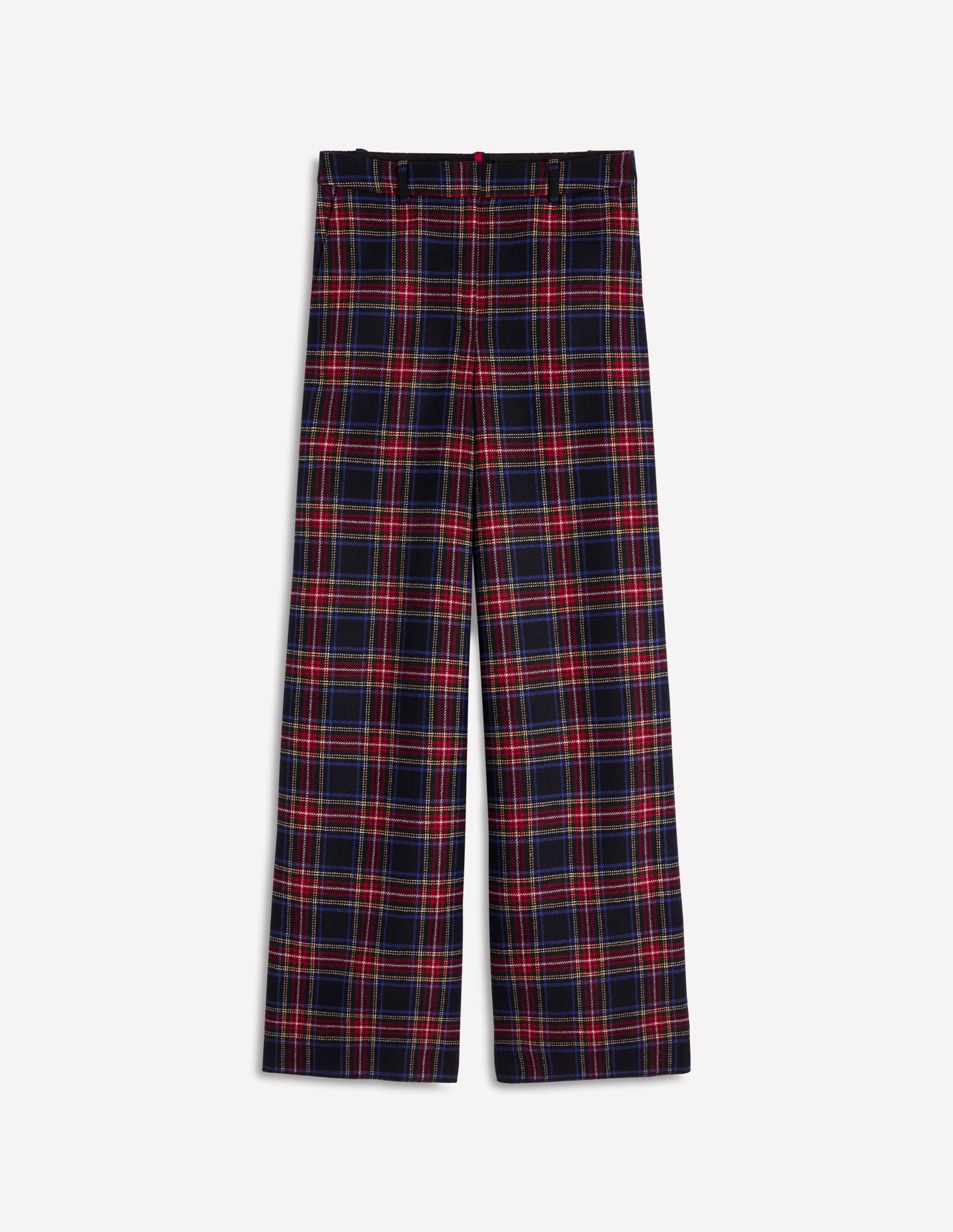 Belgravia Wool Trousers-Navy, Green and Red Check