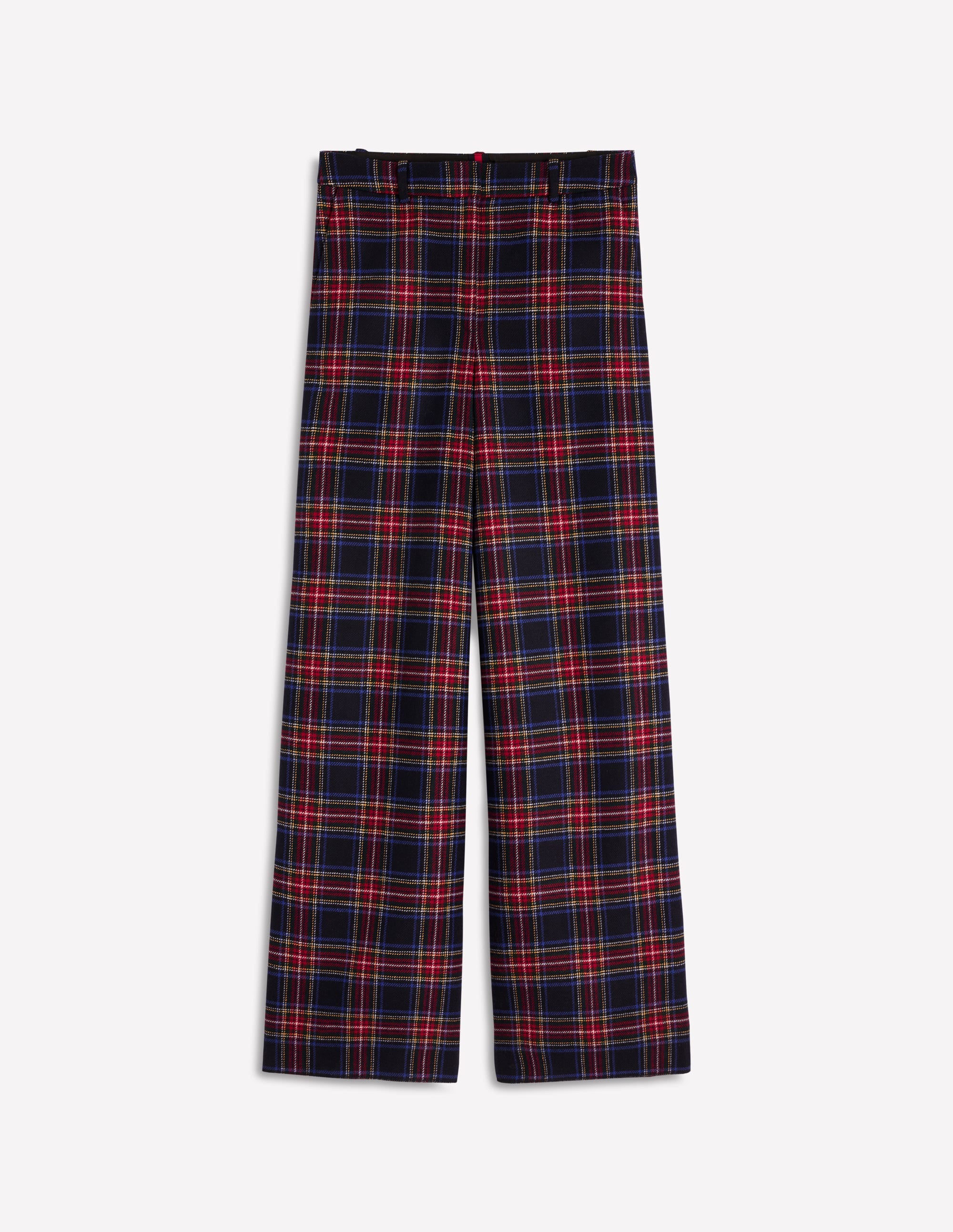 Belgravia Wool Blend Trousers-Navy, Green and Red Check - Image 6