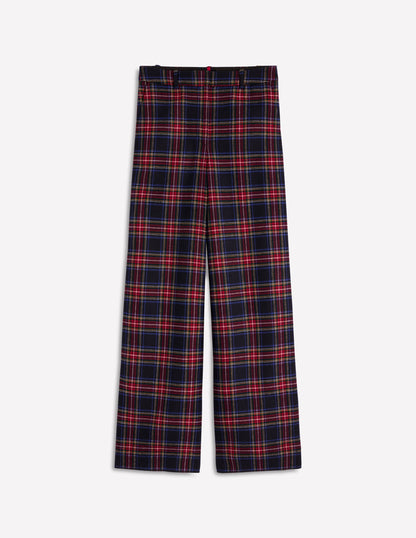 Belgravia Wool Trousers-Navy, Green and Red Check-6