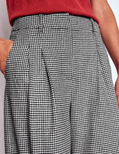 Kensington Wool Trousers-Black and Ivory Puppytooth-5