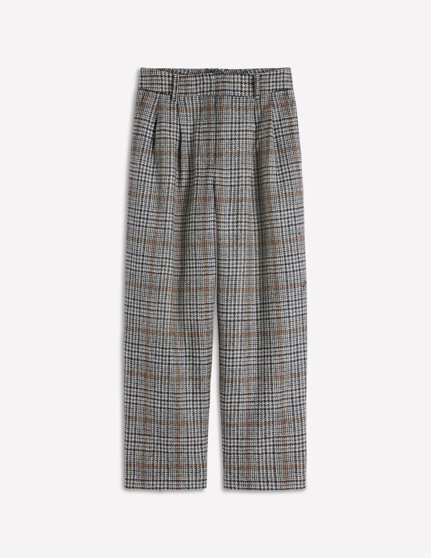 Bloomsbury Wool Trousers-Blue and Grey Prince of Wales