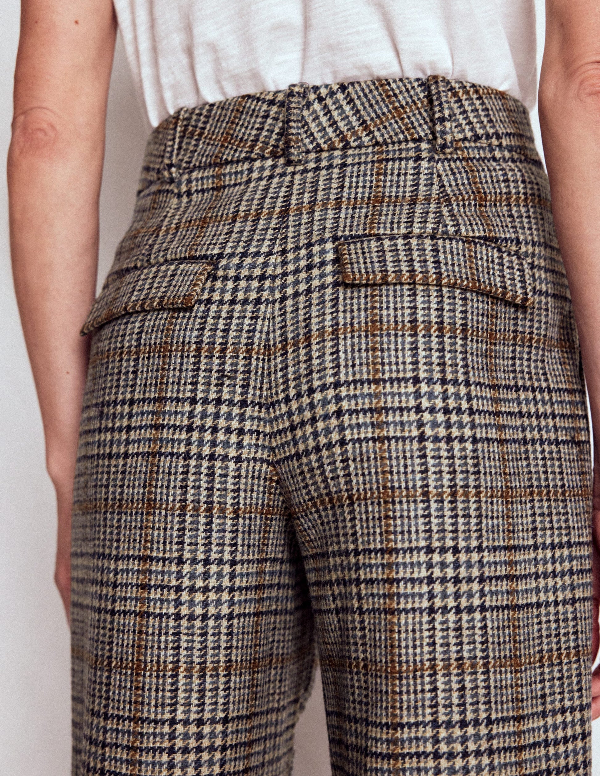 Bloomsbury Wool Trousers-Blue and Grey Prince of Wales-2