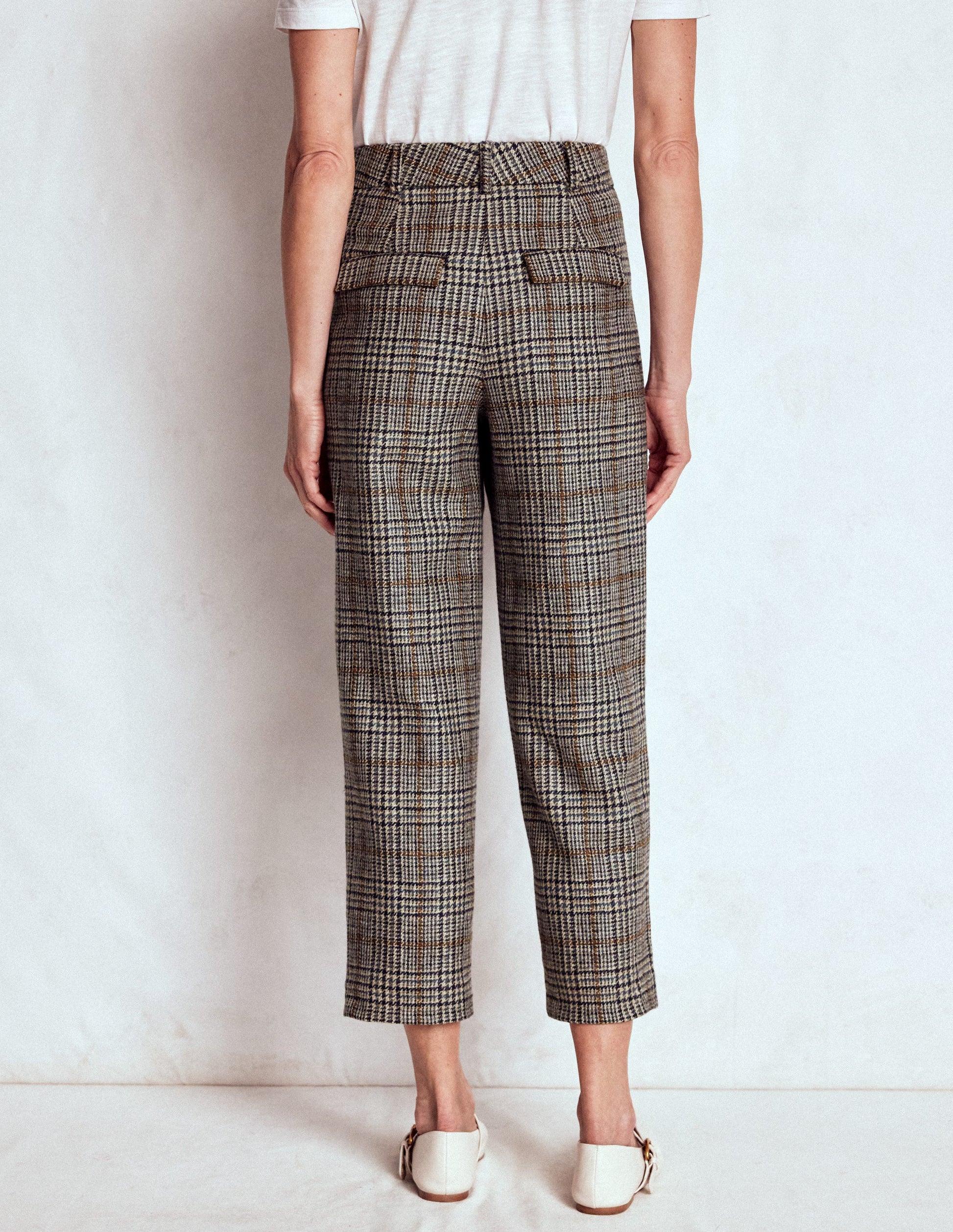 Bloomsbury Wool Trousers-Blue and Grey Prince of Wales-3