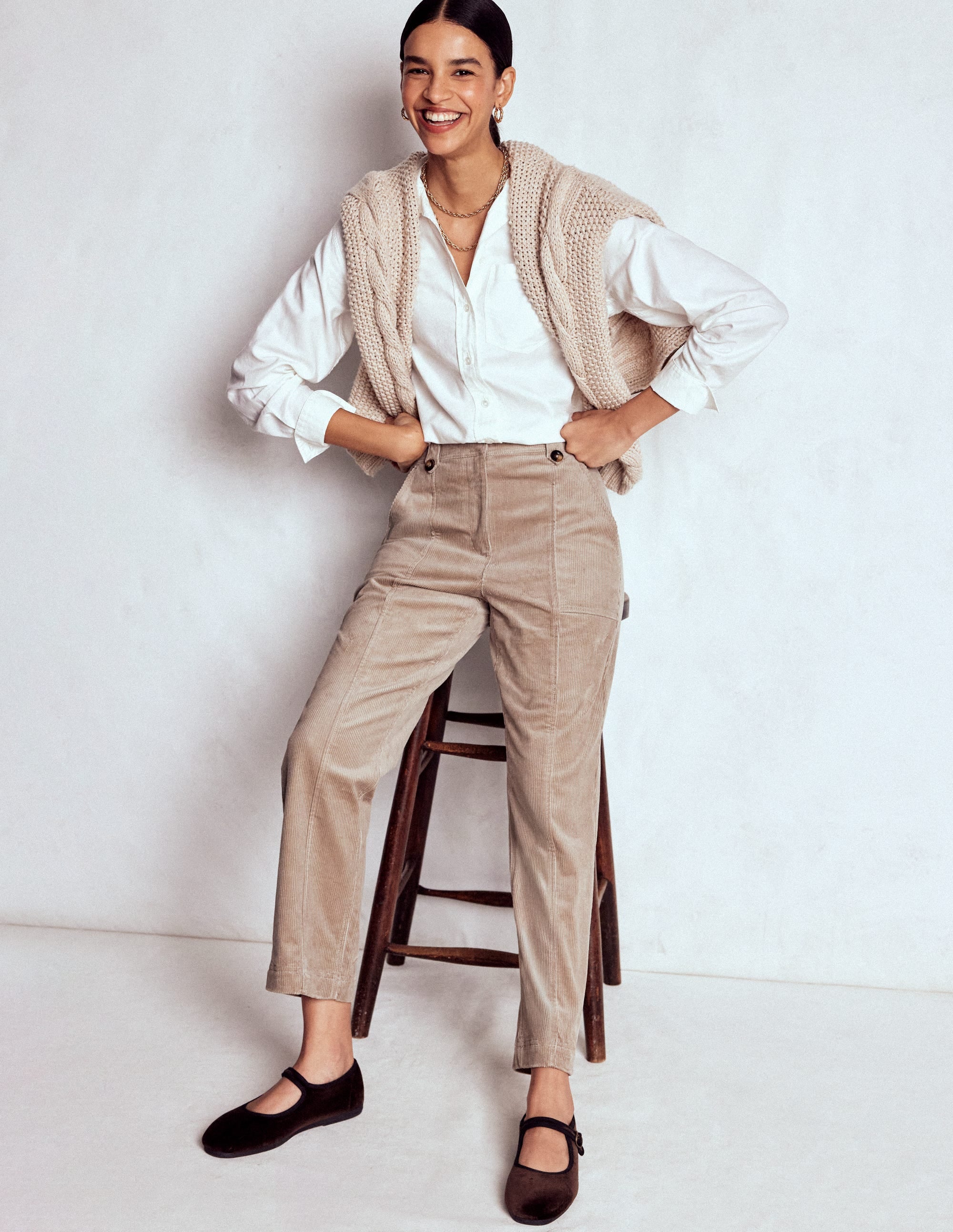 Pimlico Cord Trousers-Nutmeg - Image 1